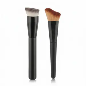 Precision Contour Brushes Set – Slanted Flat Brush for Sharp Application & Horseshoe Brush for Sculpting Cheeks, Jawlines & Noses – Perfect for Flawless, V-Shaped Contouring makeup brushes set blush fluffy