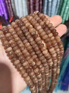 5x8mm Natural Stone Beads, Calcite Seed Beads, 72 Pieces, Hole Design for Stringing, DIY Jewelry Making, Craft Supplies