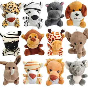 Forest Animal Plush Toy, 4.3-Inch Animal Keychain Plush Toy, Cute Plush Toy, Suitable for Home Decoration, Halloween Holiday Gift-Assorted Varieties