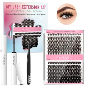 Glamour Upgrade Fluffy Eyelash Curler 9-14mm Slim Individual Eyelash Curler DIY Eyelash Curler 240 Pcs Eyelash Curler Set,Professional Women Makeup Accessories,Eyelash Extension Strip Kit，Christmas gifts, New Year gifts，#SummerVibes