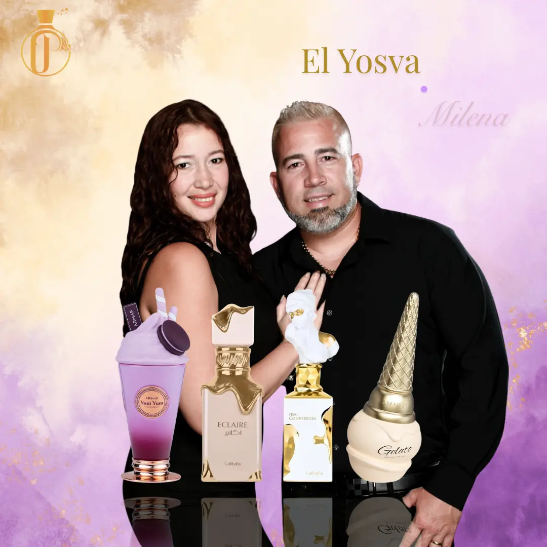 El Yosva Y Milena Bundle | Yum Yum + Eclaire + Her Confession + Viva La Vanilla | Unisex Fragrance | 100ML - 3.4Oz | Eau De Parfum | Sweet-Fruity & Vanilla