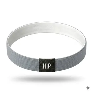 Grey Solid Neutral Non-Slip Thin Headband