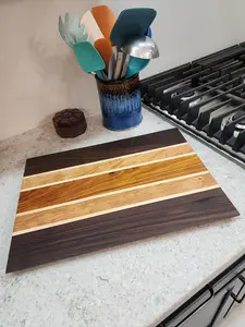 The Artisan Canarywood & Black Walnut "Floating" Chopping / Cutting Board
