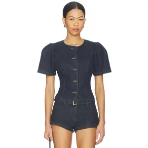 LIONESS Femme Blouse in Dark Denim