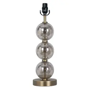 Large Stacked Glass Ball Table Lamp Base Brass - Threshold