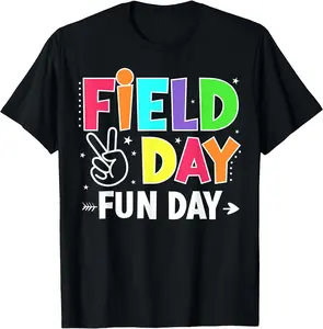 Field Day Fun Day Funny For Teacher Kids Field Day 2025 Unisex T-Shirt Cotton Menswear Man Classic