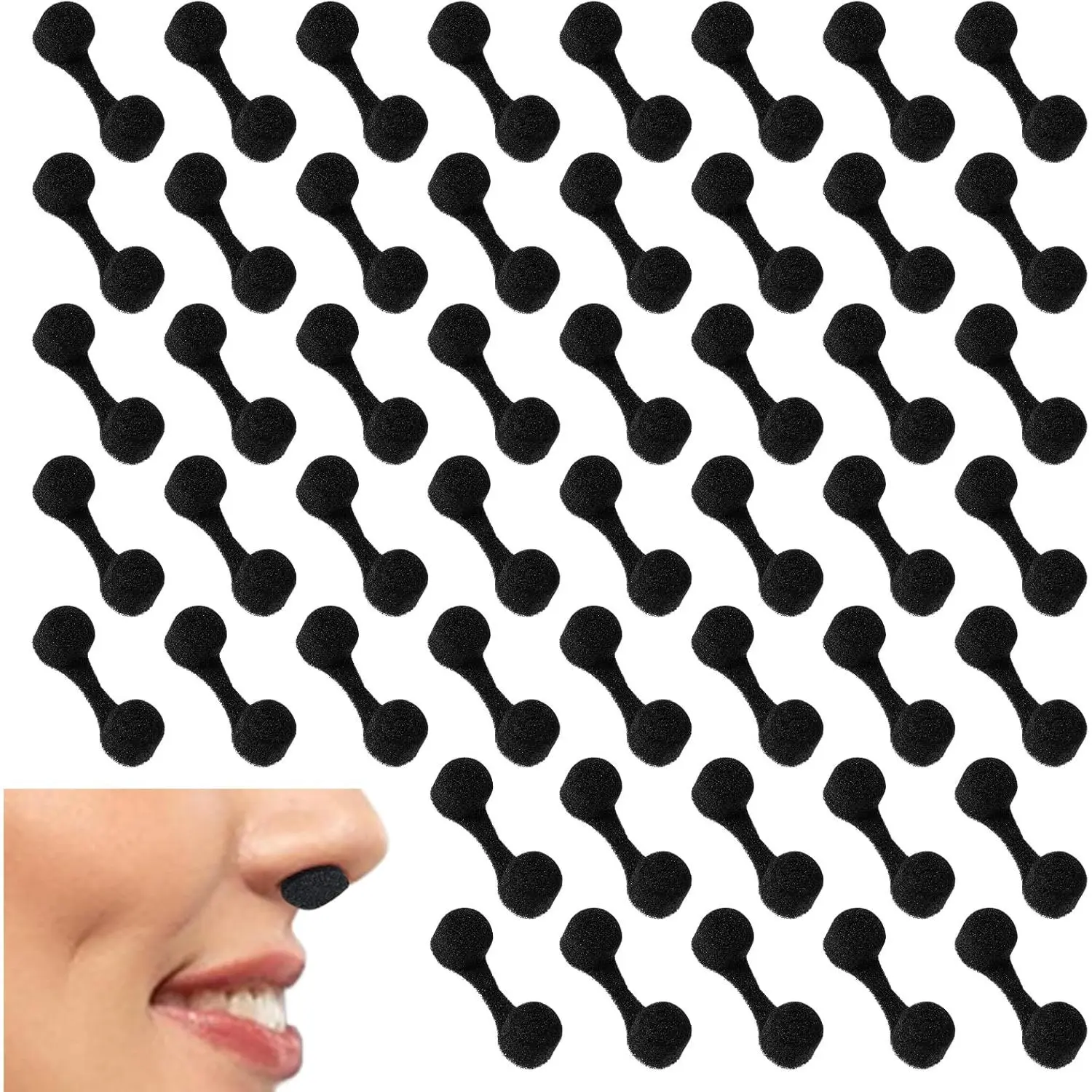 Nose Dust Filters 50 Pcs Soft Sponge Nostril Protection – Disposable & Breathable Nose Covers for Women Men, Sunless Spray Tanning, Outdoor Construction & Makeup, Comfortable Odorless Particle Protection