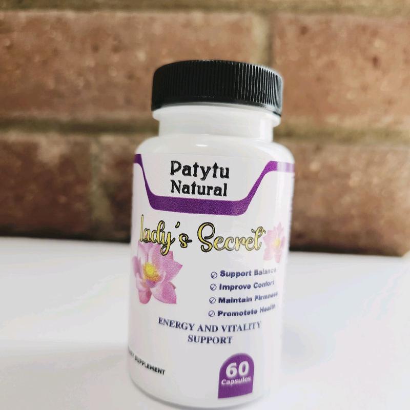 Patytu Natural Lady's Secret Energy and Vitality Support 60 Capsules for Balance Comfort Firmness.