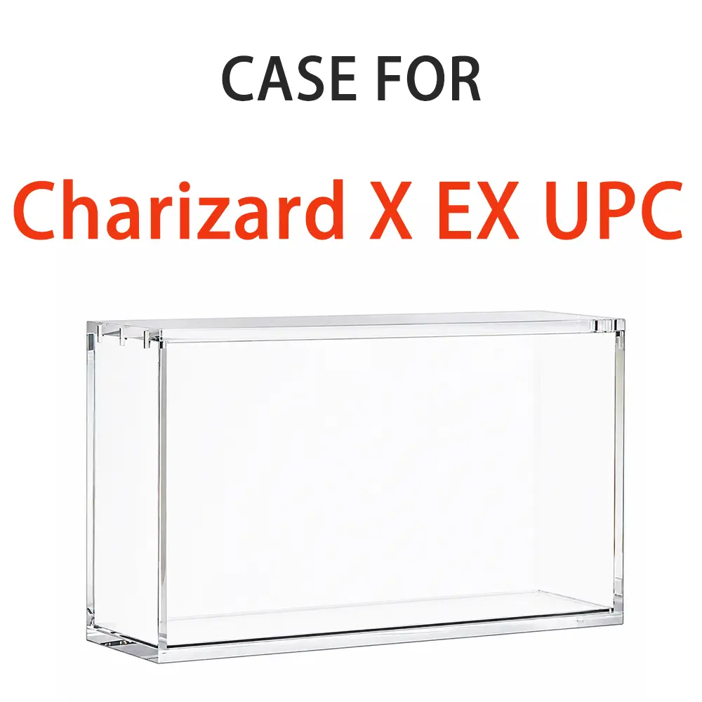Acrylic Display Case for Charizard X EX UPC Clear Collectibles Protective Storage Box