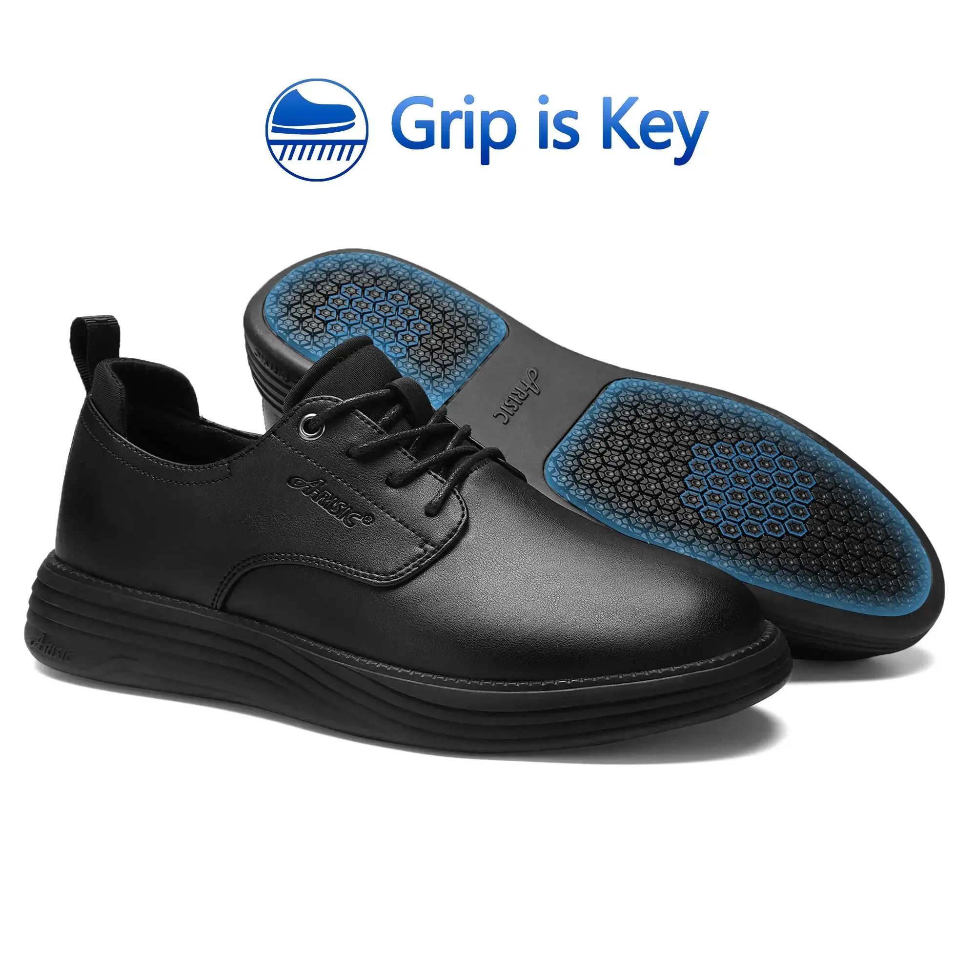 Men Non Slip Work Shoes Waterproof Oil Resistant Chef Shoes Comfort Lightweight Restaurant Service Safety Dress Shoes