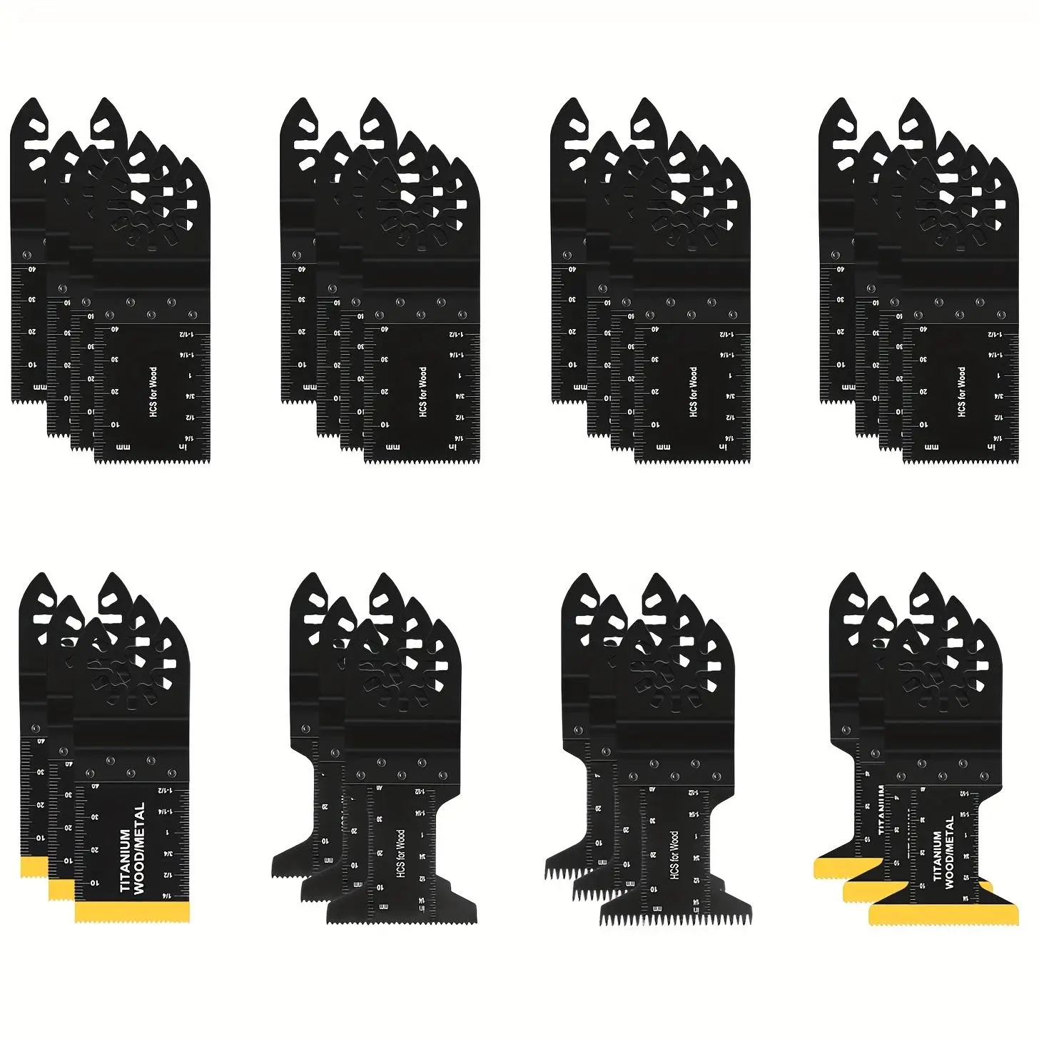 Vibrating Saw Blades, 28pcs Professional Universal Titanium Alloy Multifunctional Tool Blades, Quick Release Multifunctional Tool Blade Set for Wood P