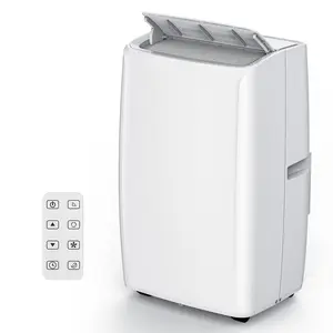 GARVEE 14,000 BTU Portable Air Conditioner - Efficient Cooling for Up to 750 Sq.Ft, Auto-Evaporation, Low Noise Operation, Includes Remote Control, Ideal for Large Rooms, Offices, and Garages in Cold White