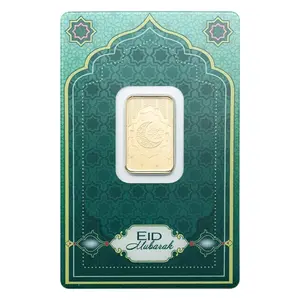 Pamp Suisse Eid Mubarak 5 Gram Gold Bar in Assay w/ Sleeve