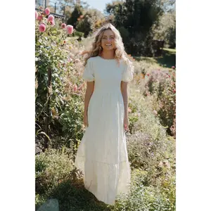Janice Maxi Dress - Butter Yellow Broderie
