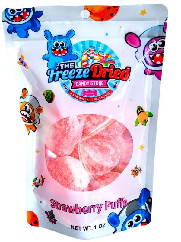 Freeze Dried Candy Sweet Strawberry Puffs Freeze Dried Candy Sweet Strawberry Puffs