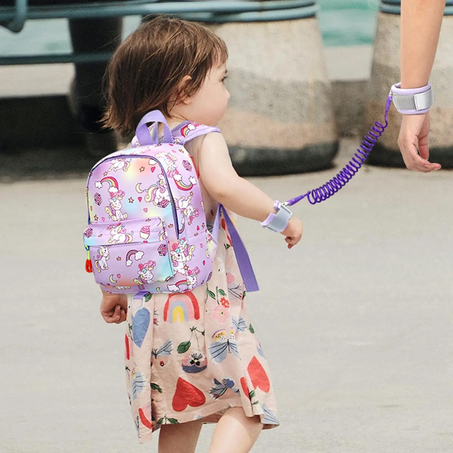 Toddler Harness Backpack Leash, Mini Unicorn Backpacks with Anti Lost Wrist Link, Cute Child Backpack Walking Leashes Keep Kids Close Rope Tether Rein for Baby Girls to Outdoor Travel Toddler Harness Backpack Leash, Mini Unicorn Backpacks with Anti Lost Wrist Link, Cute Child Backpack Walking Leashes Keep Kids Close Rope Tether Rein for Baby Girls to Outdoor Travel