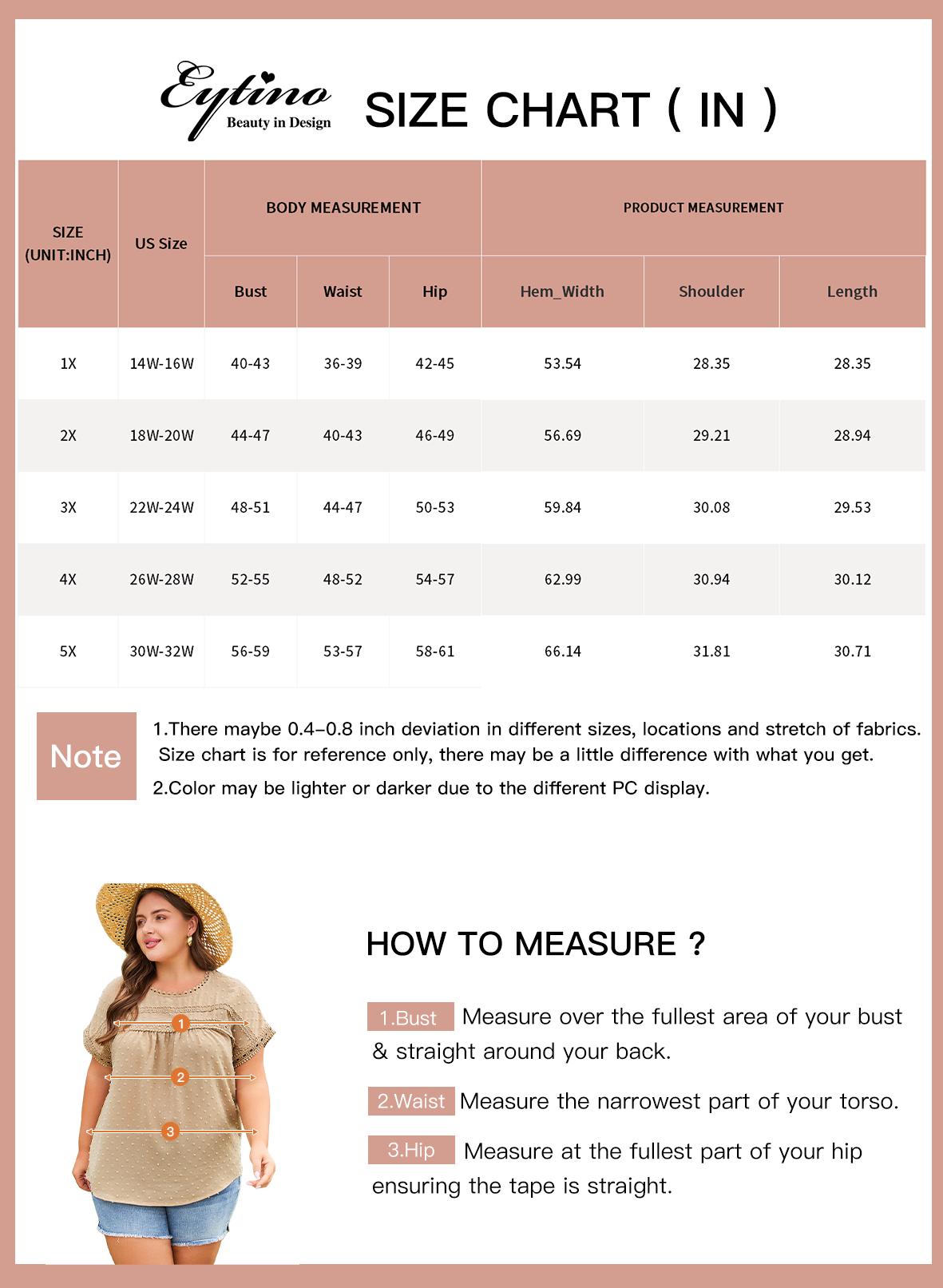 Eytino Women Plus Size Tops Crewneck Short Sleeve Lace Crochet Loose Casual Summer Blouses Shirts(1X-5X)