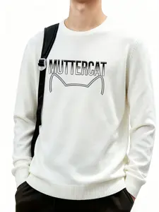 Muttercat Gradient Metal Logo Men's Knit Sweater