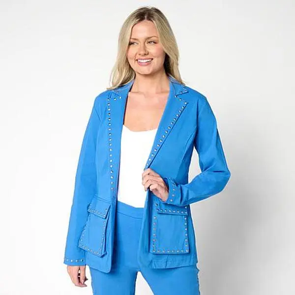 Vivica A. Fox Collection Studded Trim Blazer