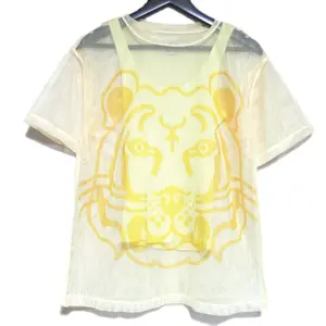 Pre-owned KENZO Polyester Small Leather Goods Tiger Print Mesh T shirt