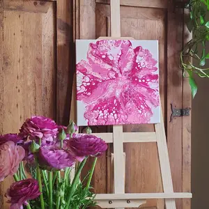 12x12 Abstract Canvas Painting by Cote Design Studio