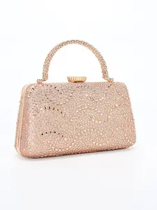 Luxurious all-rhinestone evening clutch, featuring a crystal-embellished handle; women's evening bag with a shoulder strap for crossbody wear; available in multiple sparkling colors; perfect for wedding guests, bridesmaids, and dance parties