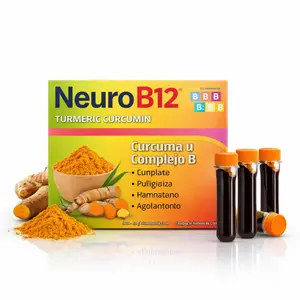 NeuroB12 Multi-Vitaminico Curcuma Turmeric - 12 Pack (15ml Drinkable Shots) Vitaminas -  Daily Energy & Wellness Support (12 x 15mL)