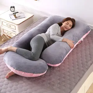 Sleeping pillow during pregnancy, J-shaped nursing pillow for pregnant women, abdominal support for pregnant women and side lying Maternity Supplies