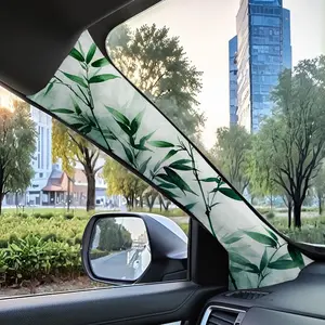 Jdm Car Interior Universal A-Pillar Modification Kit, Upgrade Leaf Bamboo Pattern Self-Adhesive Elastic Patch Set, Car Interior Decorative Accessory, Interior Car Accessories