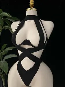 Women’s Sexy Underwire Push-Up Bodysuit, Flirty & Seductive Lingerie, Easy-Off Nightwear, Ideal for Romantic Nights