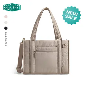 【NEW IN】BAGSMART Boxy Tote Bag for Women, Small/Medium Crossbody Bag with Zipper/Detachable Shoulder Strap, Women's Tote Handbags, Daily Causal Work Bag Work Tote for Travel Work College School