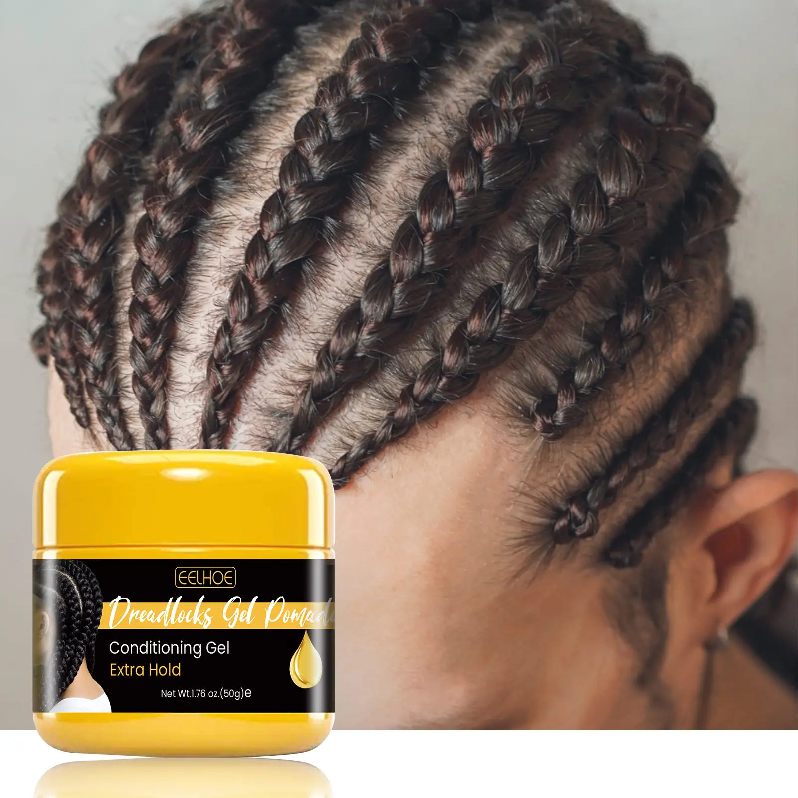 2-pack Pomade Dreadlock Gel and Wax,Medium Hold Natural Hair,Long-lasting,anti-shedding,and moisturizing,sets dreadlocks in place,styling gel and wax for a natural shine loc twist black owned edge control