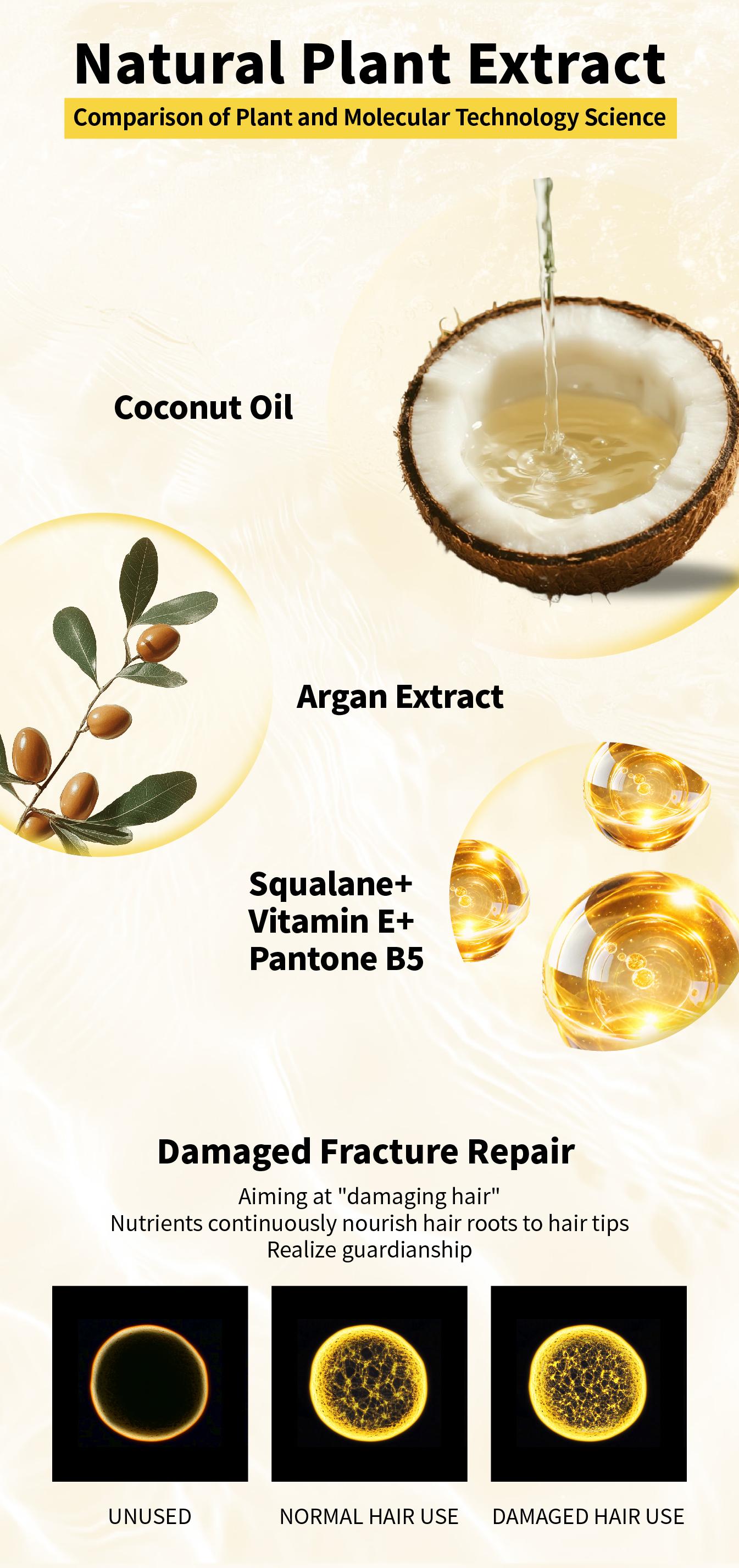 GRODOM Argan & Coconut Hair Oil 100ML – Double Pack. Lightweight, non-greasy serum that repairs dry, frizzy hair for instant smooth shine. Enriched with argan oil and coconut extract to strengthen hair and support fuller, healthier hair. Sulfate-free.