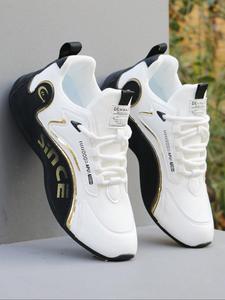 men's summer 2024 fashion patchwork design lace up low top sneakers, casual comfortable breathable sports running shoes for outdoor activities, national day offers