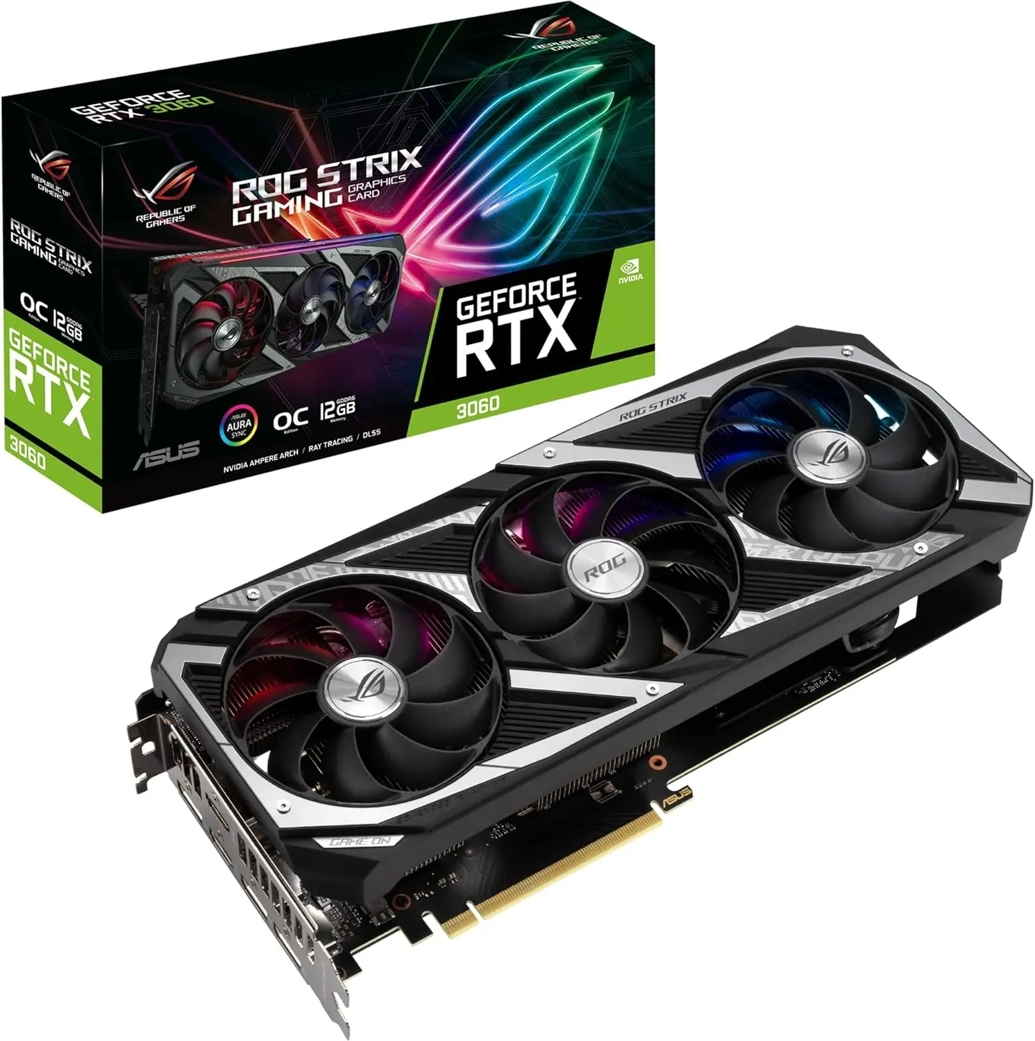 AsUs rOg Strix NVIDIA GeForce RTX 3060 V2 OC Edition Gaming Graphics Card