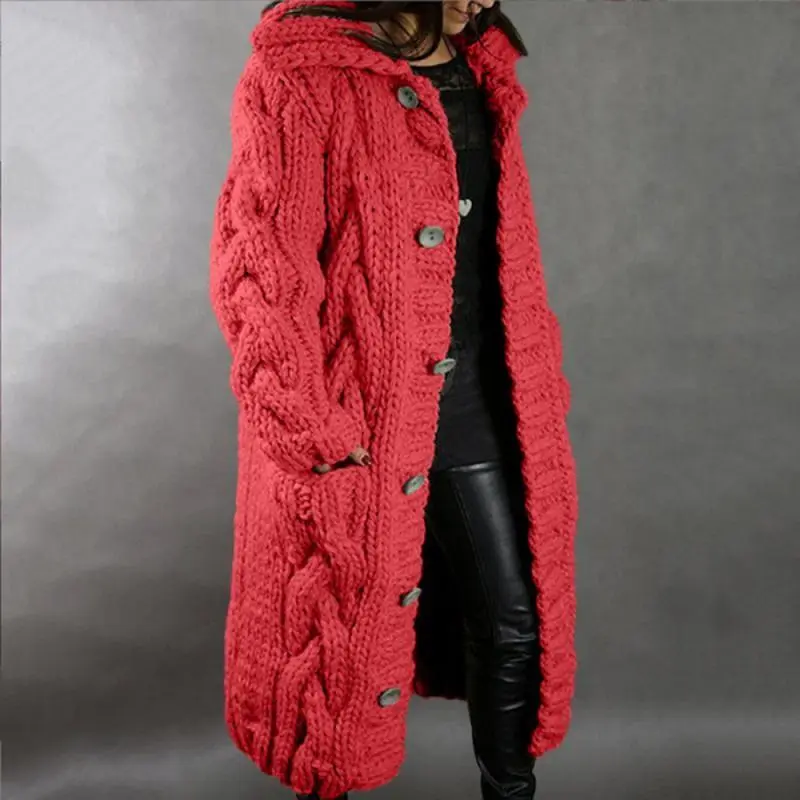 Women's  Cardigan Plus Size Sweater Coat  Sweater Women's Knitted Sweater Long Sleeve Fabric