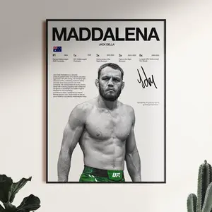 Jack Della Maddalena Poster, Ufc Wall Art, Mma Digital Download, Ufc Champion Print, Fighter Printable    Art, Welterweight Ufc Decor Gift #238