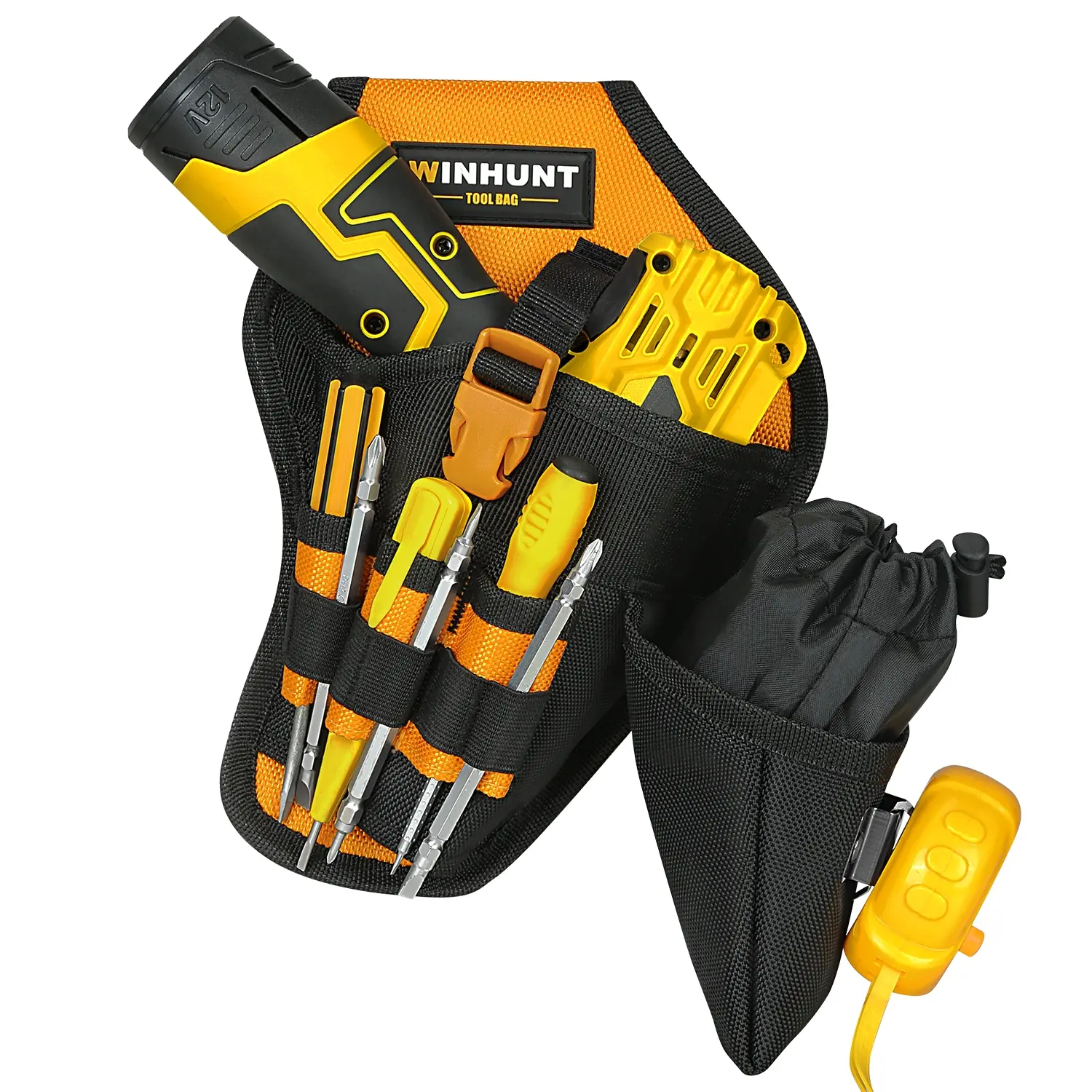 Winhunt Wh011 Electric Drill Waist Bag, Oxford Cloth Material, No Belt Included, Durable Construction, Ideal for Drilling Tasks, Portable Tool Bag, Toolbag
