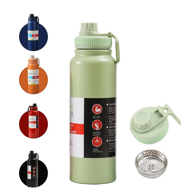 27oz stainless steel vacuum insulated water bottle also doubles as a coffee  mug, making it a