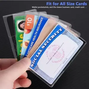 Clear PVC Card Case High Transparency Anti-Scratch Waterproof Dustproof Commuter Essential, Durable Protection for ID Cards