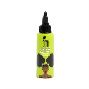 Pardon My Fro - Hair & Scalp Oil - Almond Avocado & Jojoba Oil for Braids Twists - Soothes Scalp Thickens Hair Adds Shine with Citrus Scent