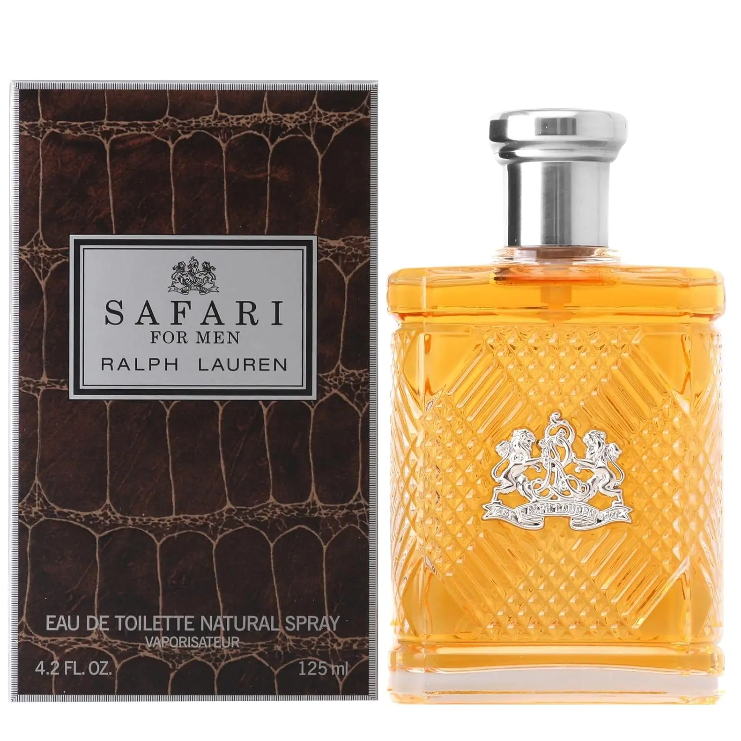Ralph Lauren Safari for Men 4.2 OZ EDT Woody Aromatic Fragrance with Lavender Bergamot & Leather Notes