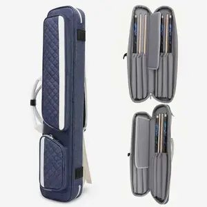 MUCHWIN Pro 7-Hole Pool Cue Case - 3x4 Large Capacity Billiard Bag for 1/2 Jointed Cues (3 Butts + 4 Shafts)| Water-Resistant Diamond-Quilted Oxford| Reinforced Ergo-Handles & Shoulder Strap2026