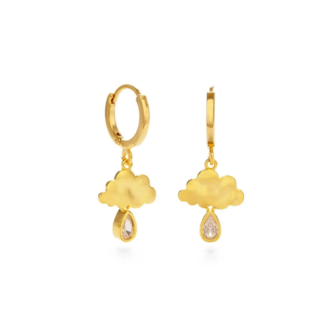 Raincloud Hoop Huggie Earrings
