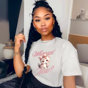 T-shirt Kitty Coquette Jersey Short Sleeve Graphic Tee - Soft Cotton Fabric - Casual newt shirt