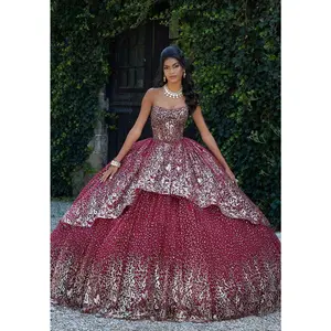 Vizcaya by Morilee Glitter Quince Dress 89452