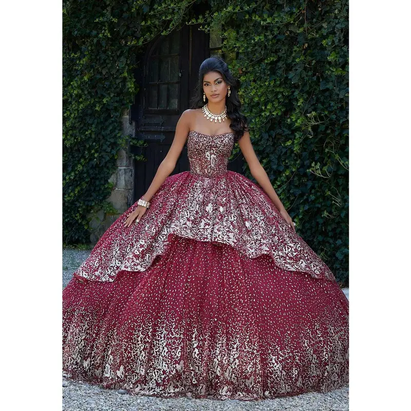 slim fit dress slacks Ball Gown Quinceanera Dress with Bow