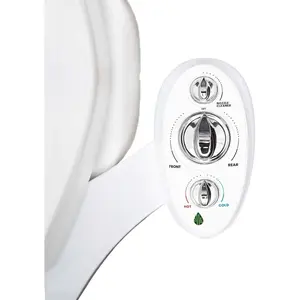 Warm Hot and Cold  Attachment- Dual Nozzle Warm Water  Attachment for Toilet with Self-Cleaning Nozzles and Ceramic Valves - Easy to Install  with Picture Instructions