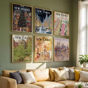 Modern Fashion N-New Y-Yorker Magazine Poster HD Waterproof Art Poster for Home, Bar & Cafe Decor Wall Art Decoration | Fade-Resistant, Non-Sticky, Vibrant DIY Wall Print | Perfect Decorative Poster for Office & Living Room