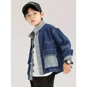 Autumn and Winter Trendy Korean-Style Stylish Baby Jacket with Patchwork Design Kids